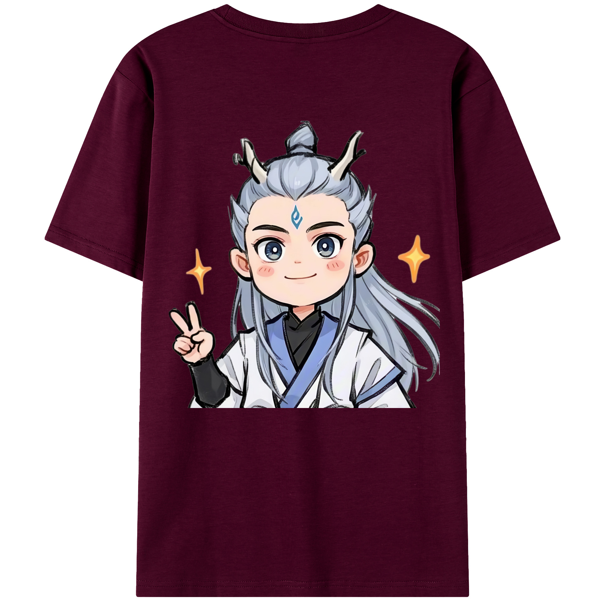 （画像用） Ne Zha 2 ナタ 魔童の大暴れ レディース半袖Tシャツ(バックプリント)